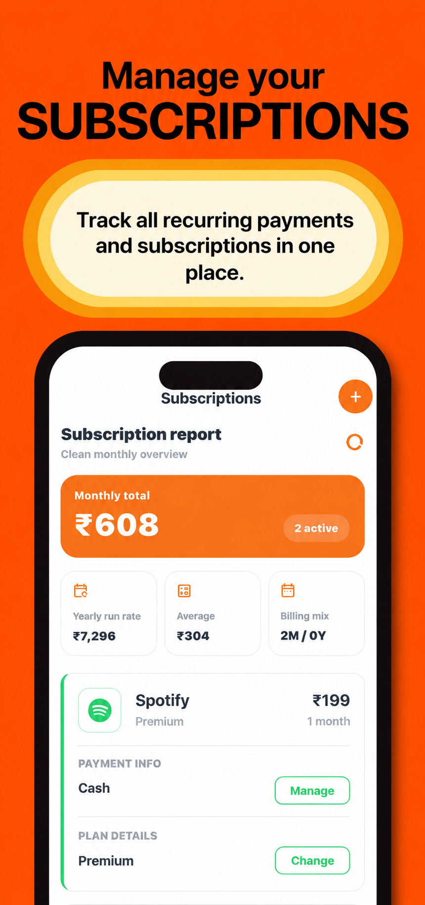 SubTrack Subscriptions
